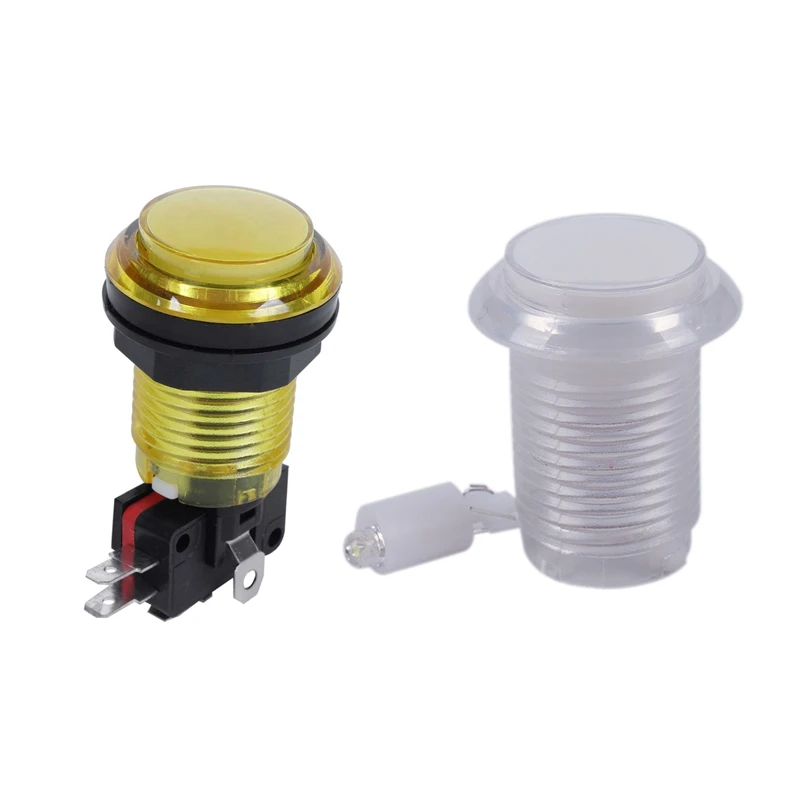 2 комплекта круглый освещенный аркадный Видео игровой кнопочный переключатель