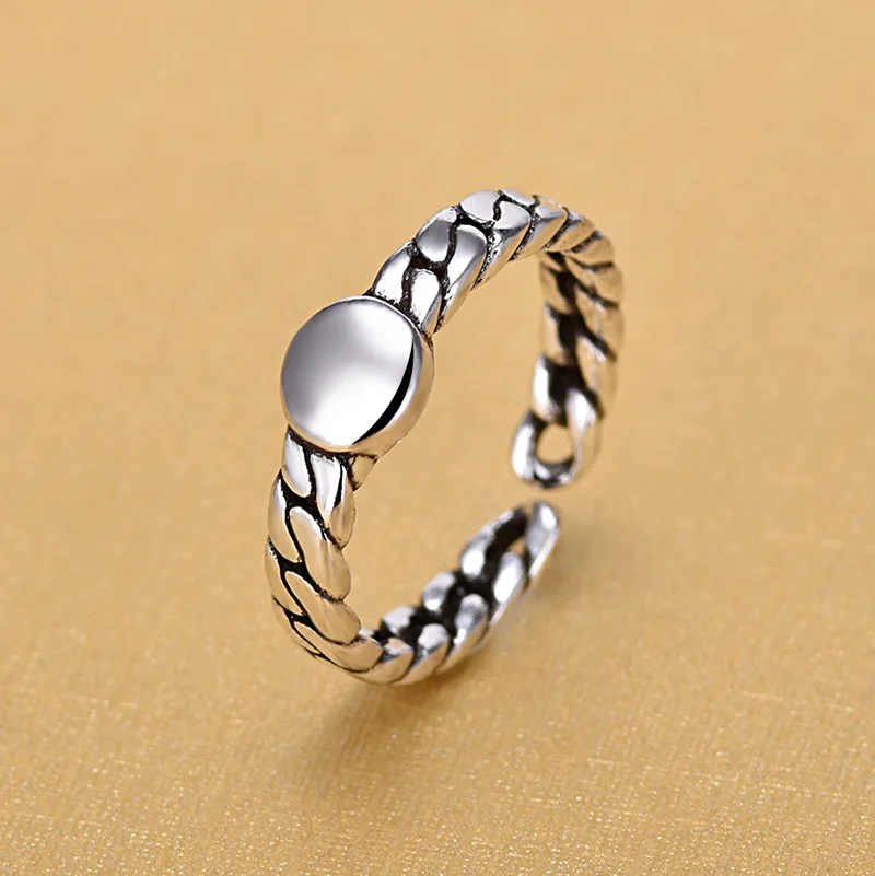 Новое поступление 925 пробы серебряные полые кольца с листьями для женщин кольцо Модные ювелирные изделия из стерлингового серебра - Цвет основного камня: 2018404