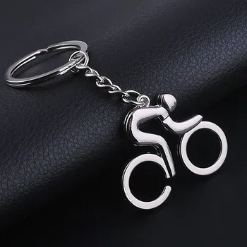 

2020 New Silver Metal Bicycle Bike Cycling Riding Keychain Keyring Keyfob Key Chain Ring