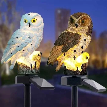 

1Pc Waterproof Solar Power LED Light Garden Path Yard Lawn Owl Animal Ornament Lamp Outdoor Decor Garden Statues