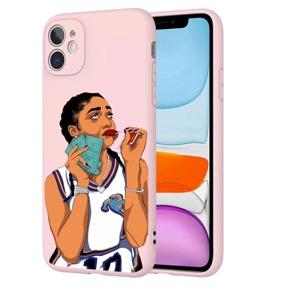 Afro Girls Black Women Art Case For iPhone 11 12 13 XR XS Max X 7 8 6 Plus Pro Max Make Money Cash Girl Melanin Poppin Case iphone 13 pro max case iPhone 13 Pro Max