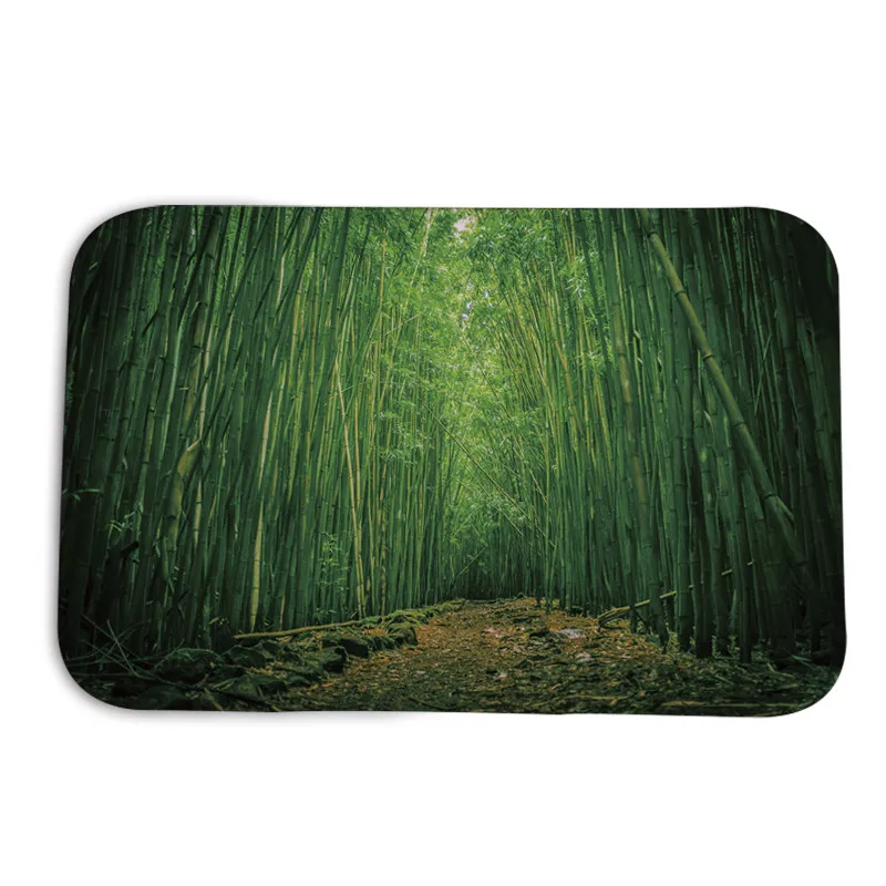 Style 1 forest Противоскользящий коврик для ванной комнаты, креативный экологический фланелевый коврик для ванной комнаты, простой домашний декоративный коврик для ванной комнаты - Цвет: Style 1 forest