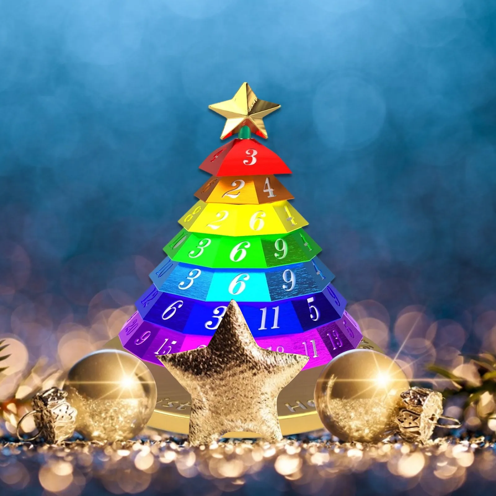 New Year 2022 Rainbow Christmas Tree Advent Countdown 24Days Calendar Xmas Tree Craft Gift Christmas Decorations For Home Happy _ - Aliexpress Mobile