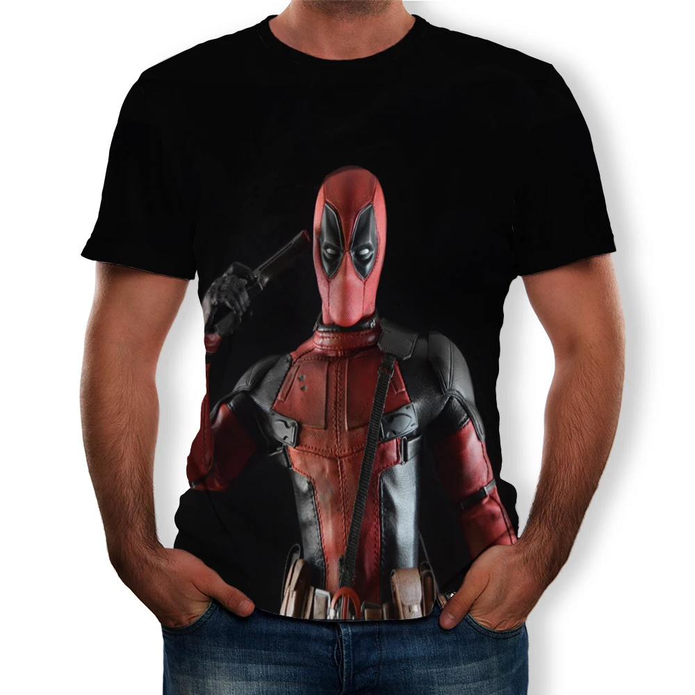 

2019 American Comic Badass Deadpool T-Shirt Tees Men Women Cartoon Characters 3d t shirt Funny Casual tee shirts top