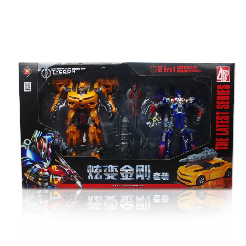 Детская игрушка-трансформер Jingang Bumblebee автомобиль робот фильм Гараж Комплект модель подарок для мальчика