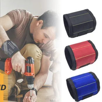 

Strong Magnets Wristband Holding Tools Nails Screws Drill Bits for Men Father Handyman GHS99