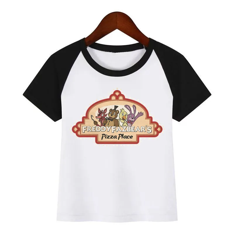 

Baby Funny Cartoon Five Nights At Freddy's Print T Shirt Kids Summer O-Neck Tops Little Girl Tshirt Casual Children Clothing