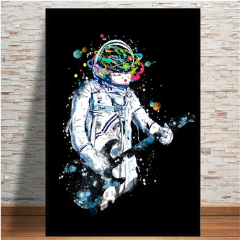 Astronaut Graffiti Wall Art Printed on Canvas 5