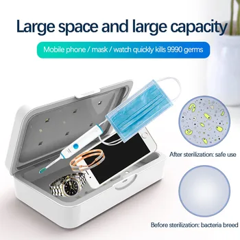 

UV Sterilizer Box For Jewelry Phone Cleaner Sanitizer Disinfection Box Ultraviolet Light Sterilizer Box Household Cleaning