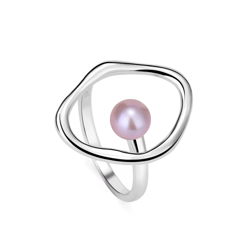 Pearl Rings For Women 925 Sterling Silver Ring Fresh Water 6-7mm White Pearls Girl Party Gift Fashion Jewelry | Украшения и