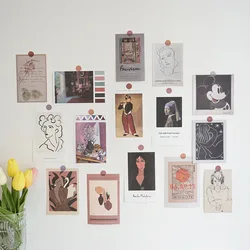 Autocollant mural rétro, étiquette de décoration pour dortoir, carte postale, accessoires photo, carte de vœux, diy bricolage, 30 pièces/ensemble ins 