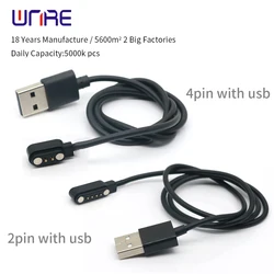 Magnetic Usb Charging Cable PogoPin Connector 2/4 Positions Pitch 2.5mm Spring Loaded for ios Android Mobile Phone Charging