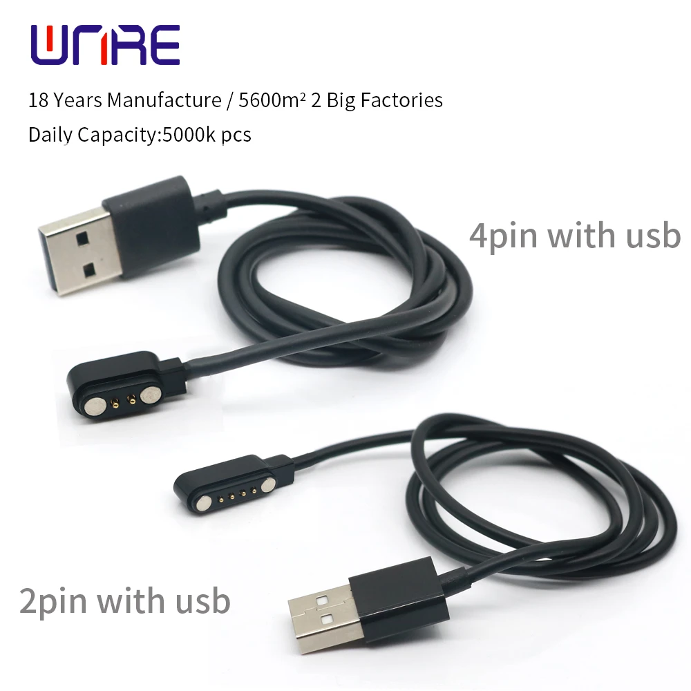 Usb Charging Cable PogoPin Connector 2/4 Positions Pitch 2.5mm