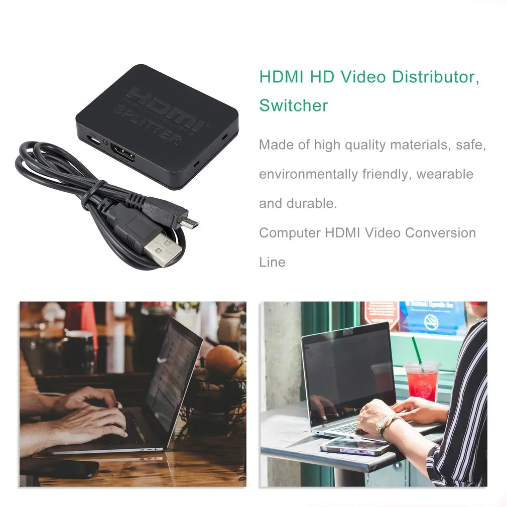 4K HDMI split ter Full HD 1080p видео HDMI коммутатор 1X2 split 1 in 2 Out усилитель двойной дисплей