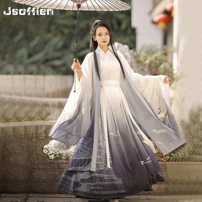 

Summer Thin Hanfu Dress Woman Traditional Swordsman Cosplay Clothing Chinese Folk Dance Wear White Fairy Movie Outfit