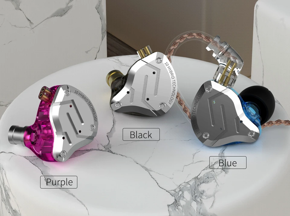 KZ ZS10 Pro 4BA+ 1DD HIFI металлическая гарнитура, гибридные наушники в ухо, спортивные наушники с шумоподавлением KZ ZS10PRO ZST ZSX