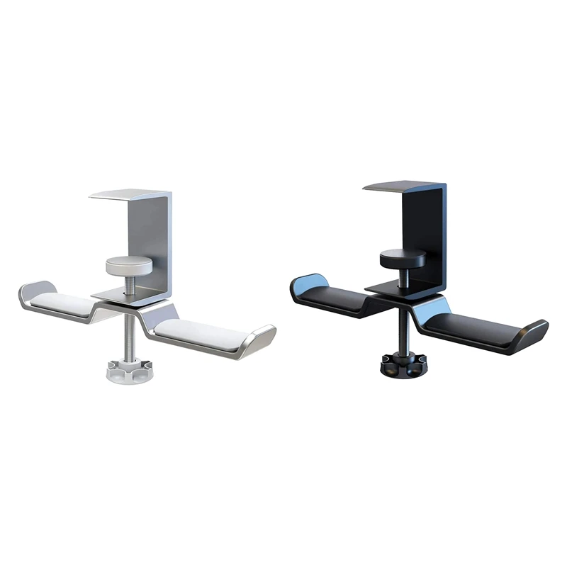 Double Rotating Headphone Holder Desktop Clip on Headphone Holder Compatible with Universal Headphones