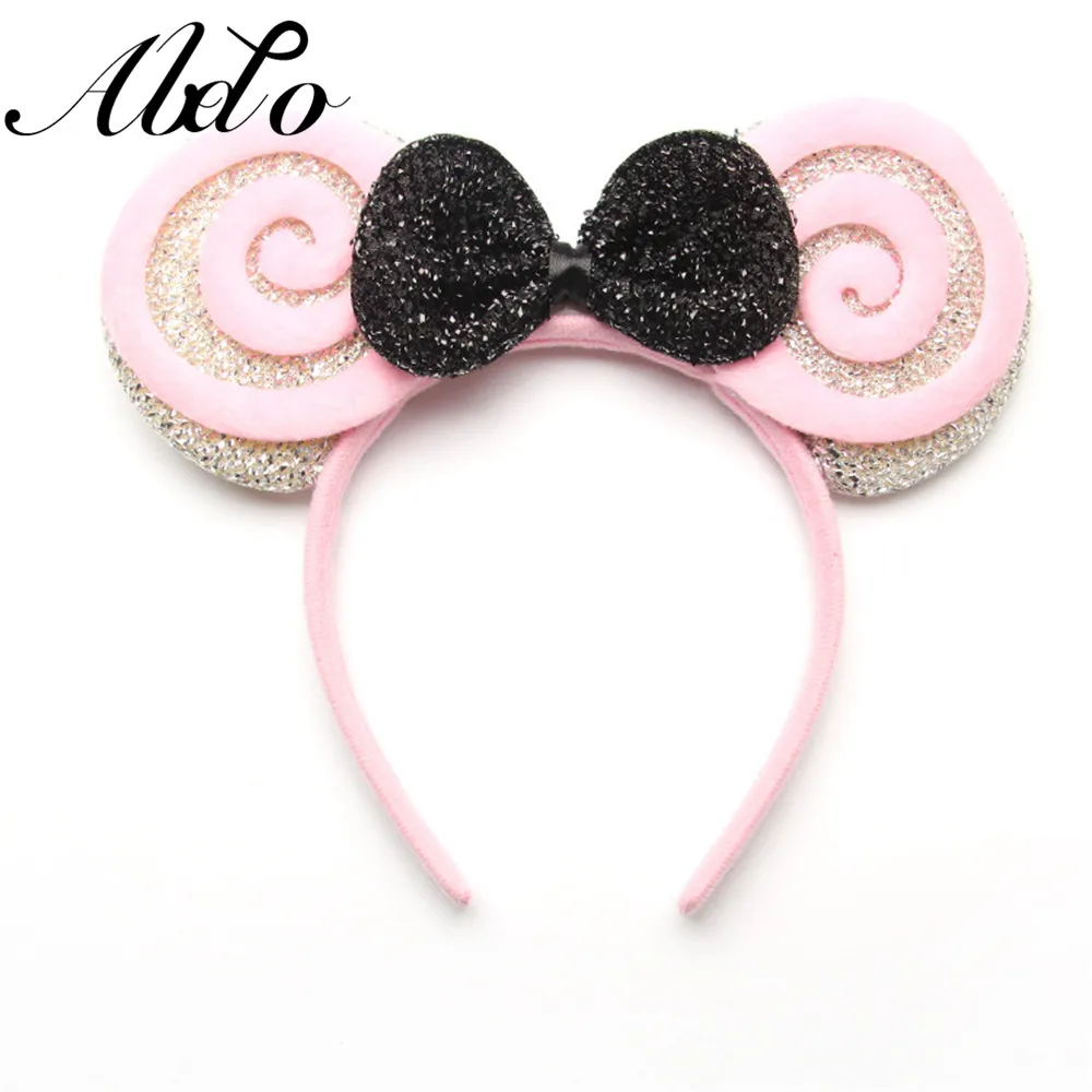 ABDO Hot Sale Big Bow Sequins Children's Hairband Mouse Ears Kids Hairbands For Girls Headwear Photo Shoot Girl Hair Accessories Baby Accessories