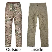 

2021 Winter Thick Cotton Casual Pants Men Military Tactical Baggy Cargo Pants Warm Fishing Hunting Multicam Thermal Trousers