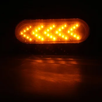 

Stop Tail Arrow Turn Signal Light Lamp Truck Trailer Amber 6 Inch Oval 35 LED