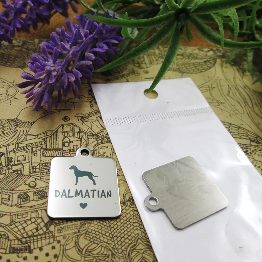 

10pcs--"Dalmatian"dog lover stainless steel charms more style for choosing DIY Charms pendants for necklace