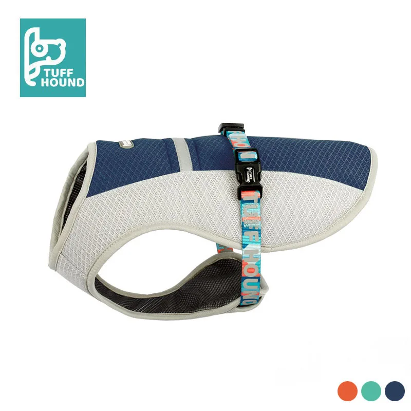 TUFF HOUND Summer Dog Cooling Vest Clothes Harness For Adjustable Mesh Reflective Coat Quick Release Jacket | Дом и сад