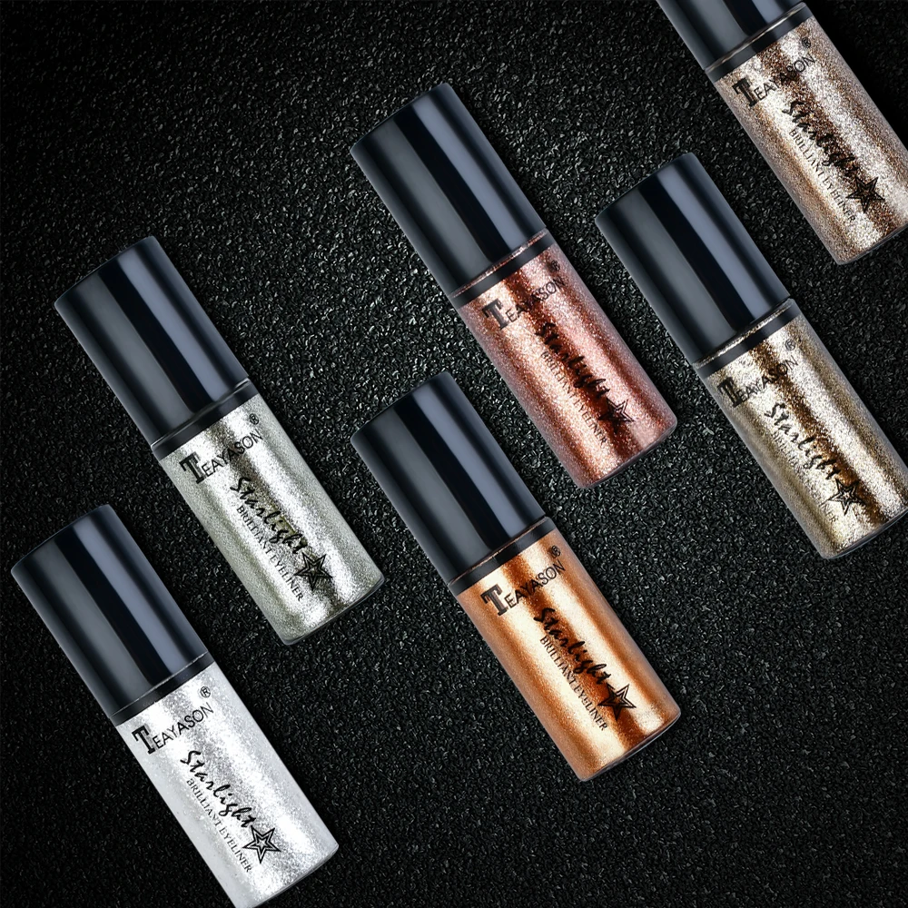 6PCS/SET diamond glitter eyeliner colorful sliver gold brown pigment waterproof long lasting starry sky liquid eyeliner AM107 6PCS/SET diamond glitter eyeliner colorful sliver gold brown pigment waterproof long lasting starry sky liquid eyeliner AM107