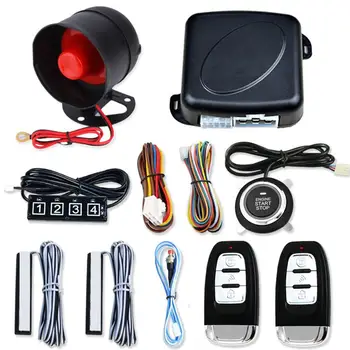 

12V Keyless Entry Engine Start Alarm System Push Button Remote Starter Stop Auto Anti-theft Car Search System Kit