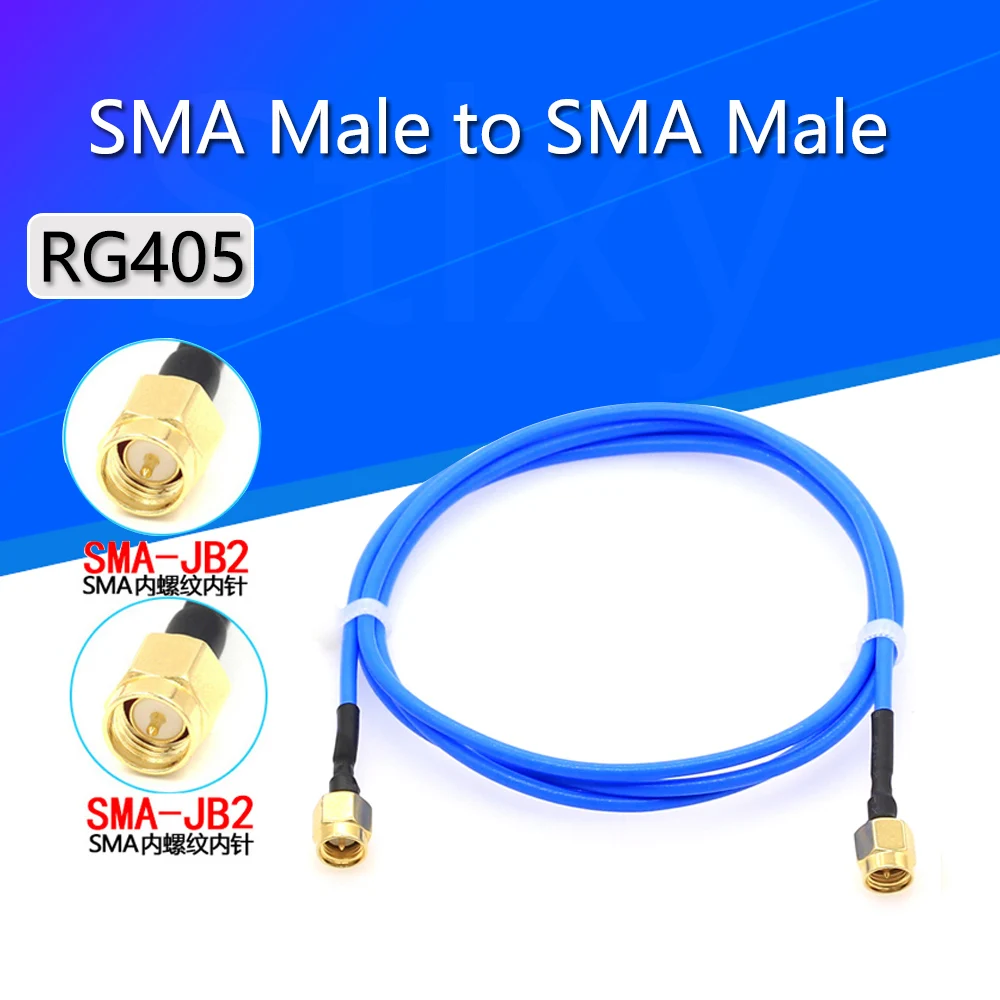 Прямой коаксиальный кабель с разъемом SMA на папа RG405 086 адаптер синей оболочкой |