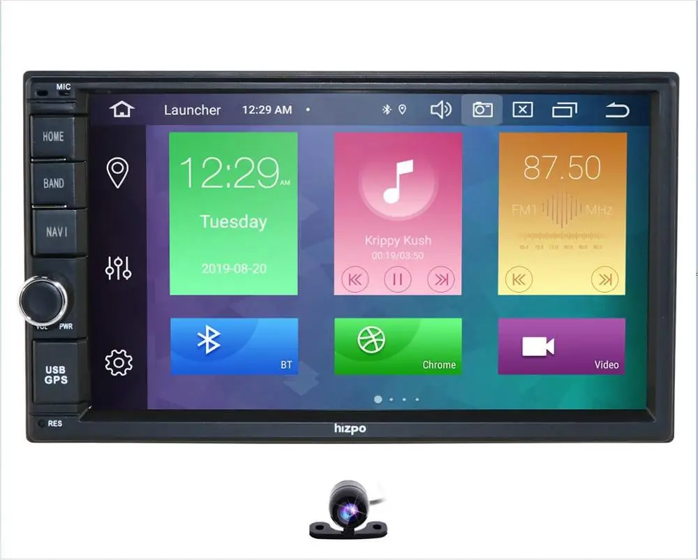 Camera3 " 2Din Android 9,0 автомобильный мультимедийный плеер для Nissan hyundai gps-навигация, радио, стерео видео 1024*600 DSP ips PX5 4G+ 64G карта ПК - Цвет: Camera3
