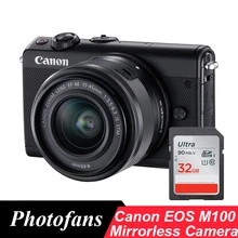 Canon Mirrorless Camera EOS M100 Vlog camera with 15-45mm Lens -wifi -video -Tilting Touchscreen (Brand New)