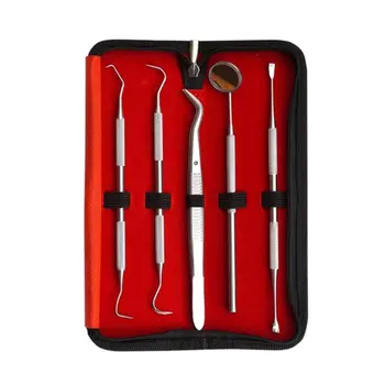 

Dental Mirror Stainless Steel Dentist Tools Set Probe Tooth Care Kit Instrument Tweezer Sickle Scaler Dental Pick