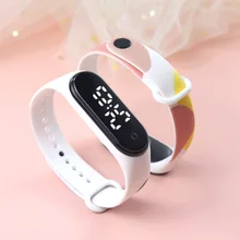 

2021 Children's Watch Sport Silicone Watch Birthday Gift Relogio Student Kids LED Electronic Watch Simple Touch Waterproof Watch