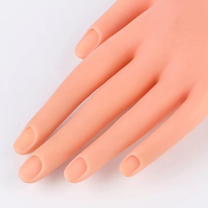 Soft Practice Hand for Nail Art Acrylic UV Gel Training Display Model  Manicure Tools Hand Mannequin for Nails Bendable Fingers