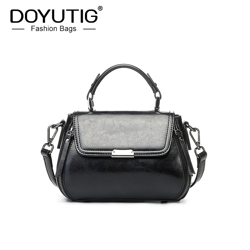 

DOYUTIG European Design Mini Size Genuine Leather Hobos For Women Real Cow Leather Handbags Female Fashion Crossbody Bags F684