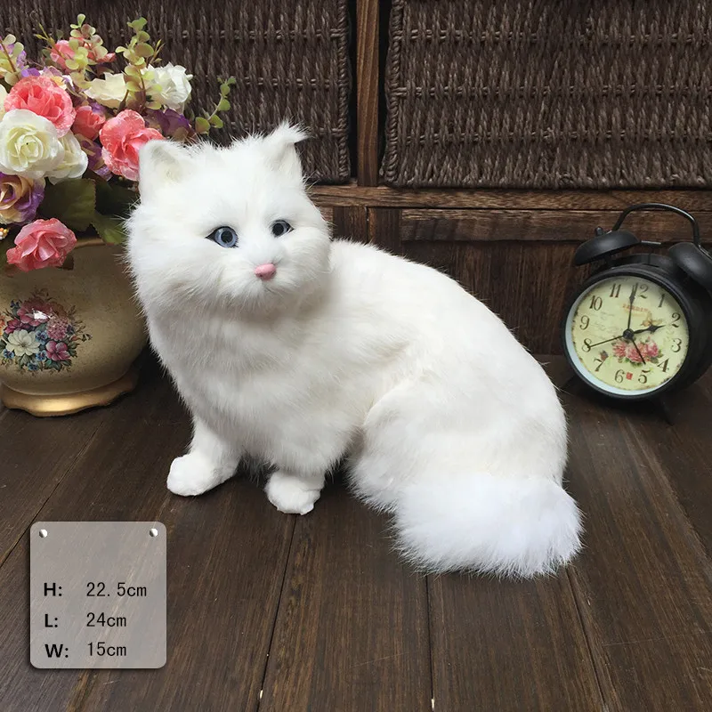 simulation animal cat doll children`s toy fake cat persian cat model plush toy novelty decoration birthday gift DY80056 (34)