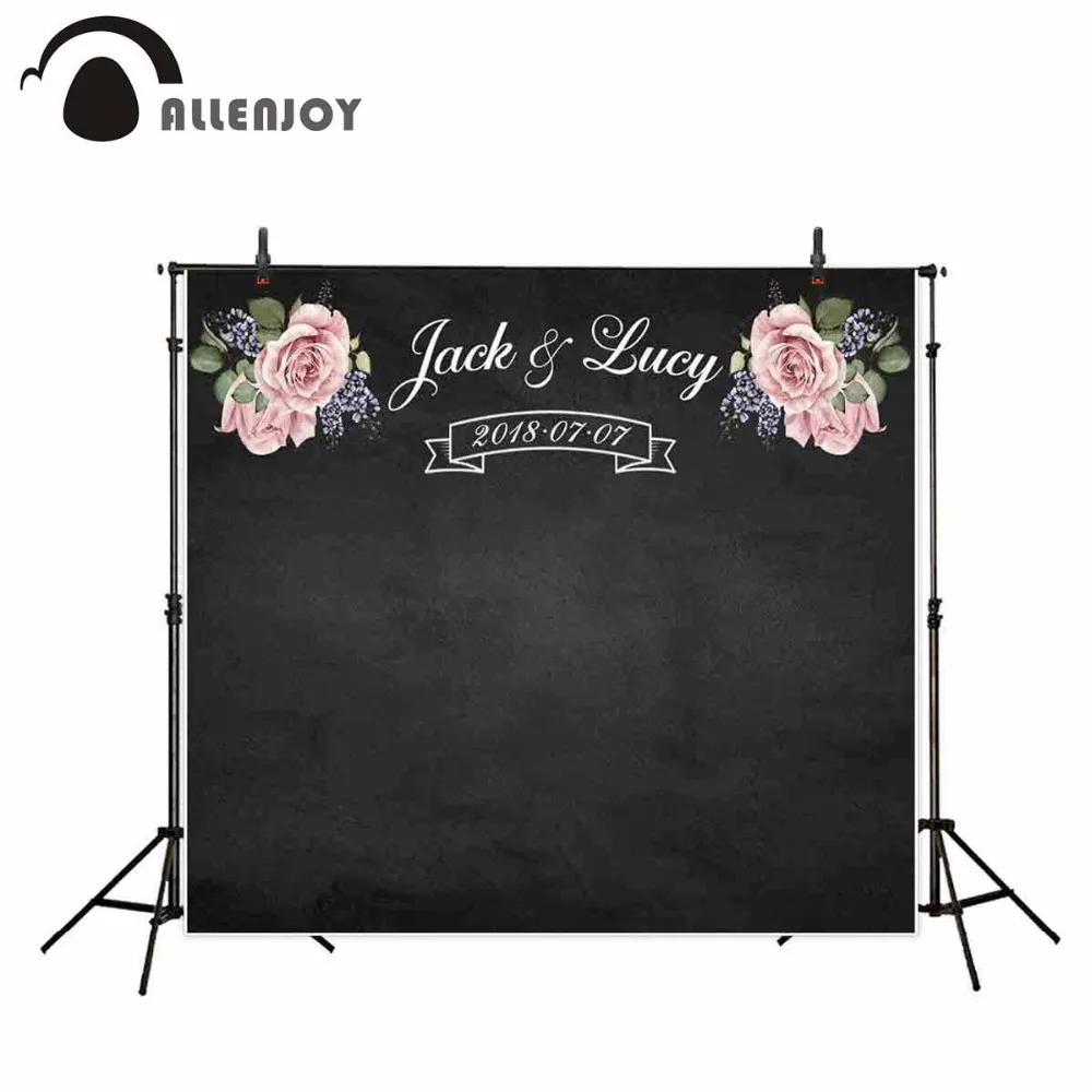 Allenjoy доска для празднования фотографий розовые цветы свадебные плакаты