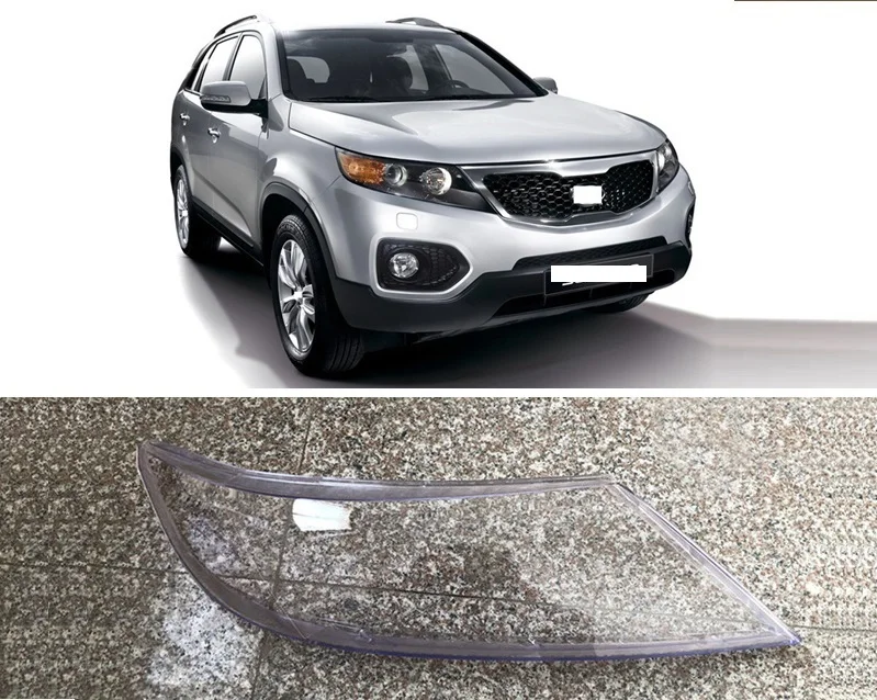 CAPQX для KIA Sorento 2009- 2,2 2,4 передняя фара крышка фары абажур яркая лампа абажур стеклянный корпус капот