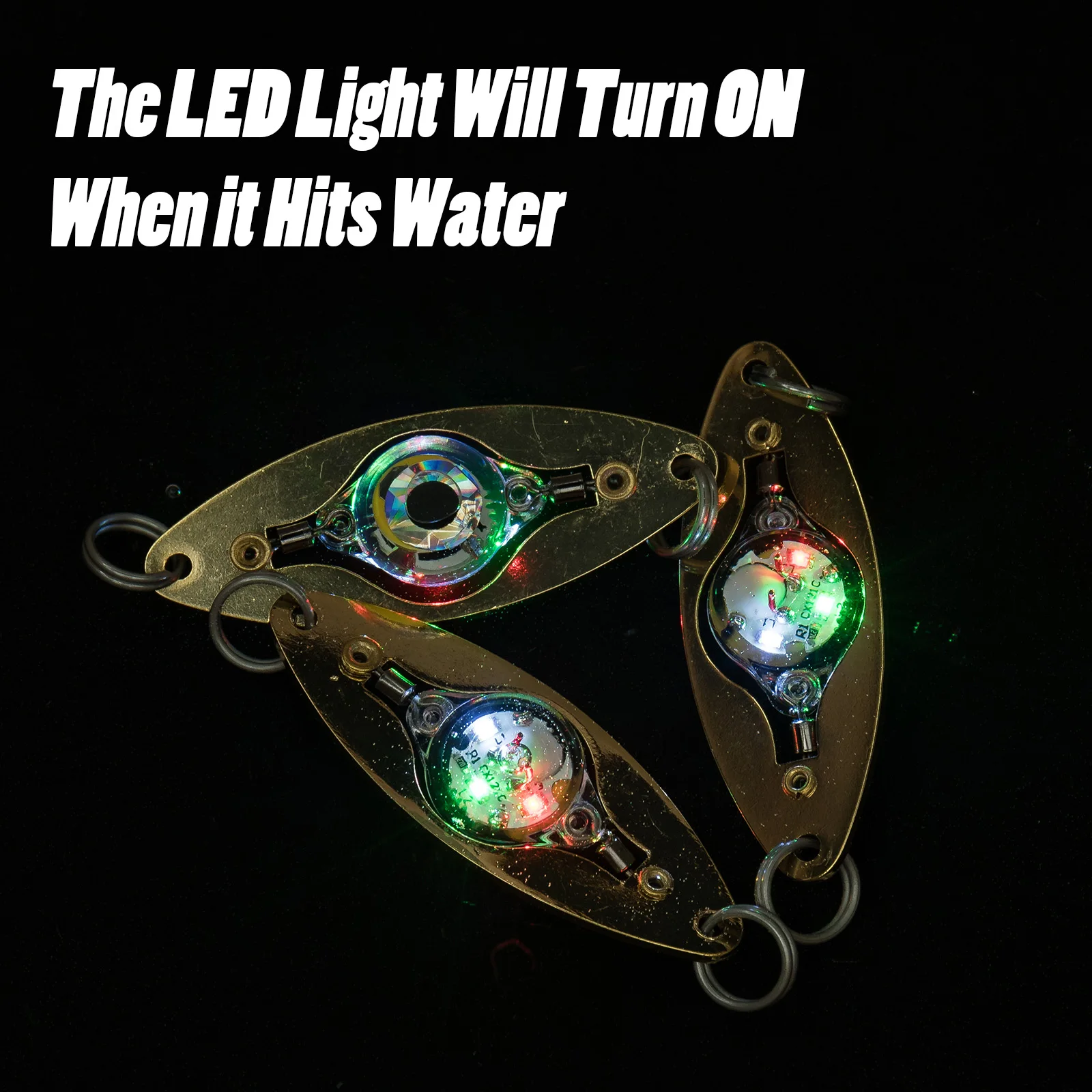 5pcs LED Light Fishing Lure Saltwater Underwater Flash Deep Drop Night  Light Eye Shape Luminous Bait Bass Trout Pike Ice Fishing