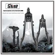 Pistolet à Riveter, riveteuse à main robuste, ensemble de riveteuses manuelles avec têtes interchangeables sans outil, Kit de pistolet à Riveter avec Rivets