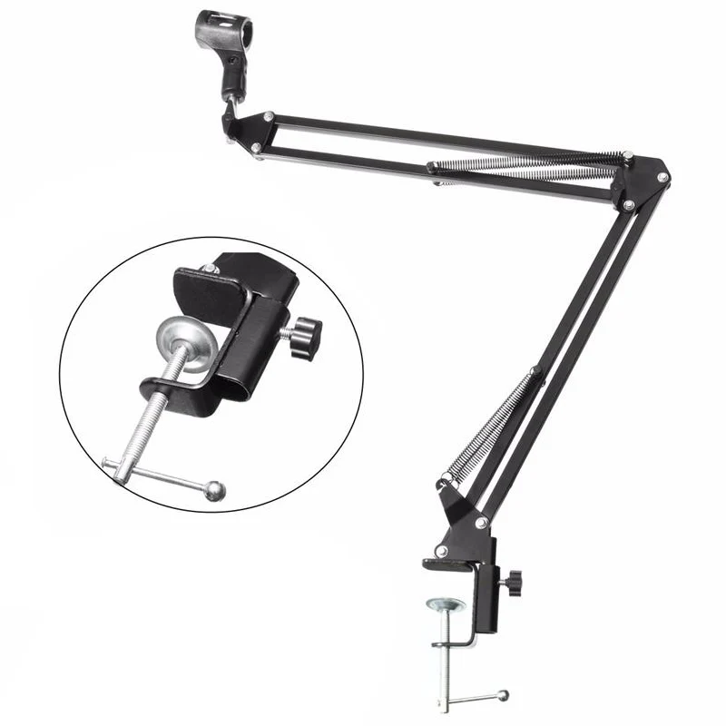 Kaufen ARCHEER Einstellbare Studio Mikrofon Stehen Suspension Boom Tisch Halterung Arm Halter Mikrofon Shock Mount Halter Clip Tisch