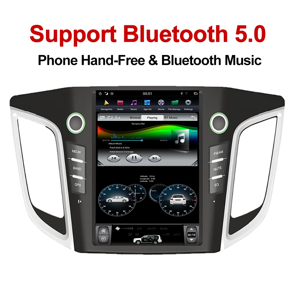 YAZH 4 ГБ Android 8,1 стерео Мультимедиа для hyundai IX25 Creta с 10," ips дисплеем Bluetooth 5,0