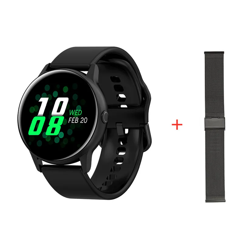 add steel strap DT88 Смарт часы Ip68 Водонепроницаемый круглый сенсорный экран Smartwatch для мужчин женщин фитнес-трекер для измерения сердечного ритма спортивные модные часы для девочек - Цвет: add steel strap
