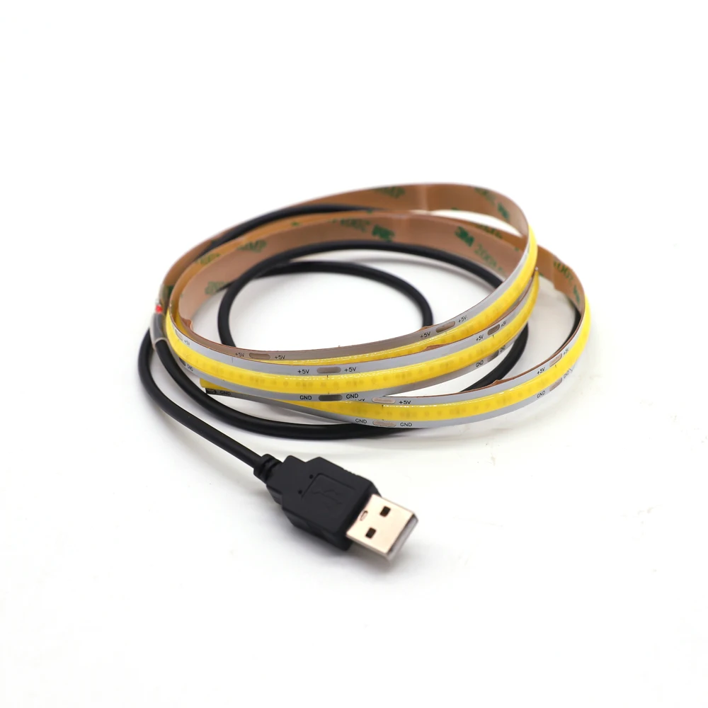 ZZEL ZYEL DC5V COB светодиодный гибкие полосы светильник для ТВ фон с USB провода кабеля и