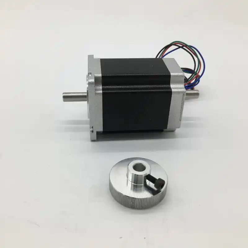 Nema23 шаговый двигатель 8 мм двойной вал 57*56 3A 1.2Nm 172Oz in с регулировкой ручного колеса