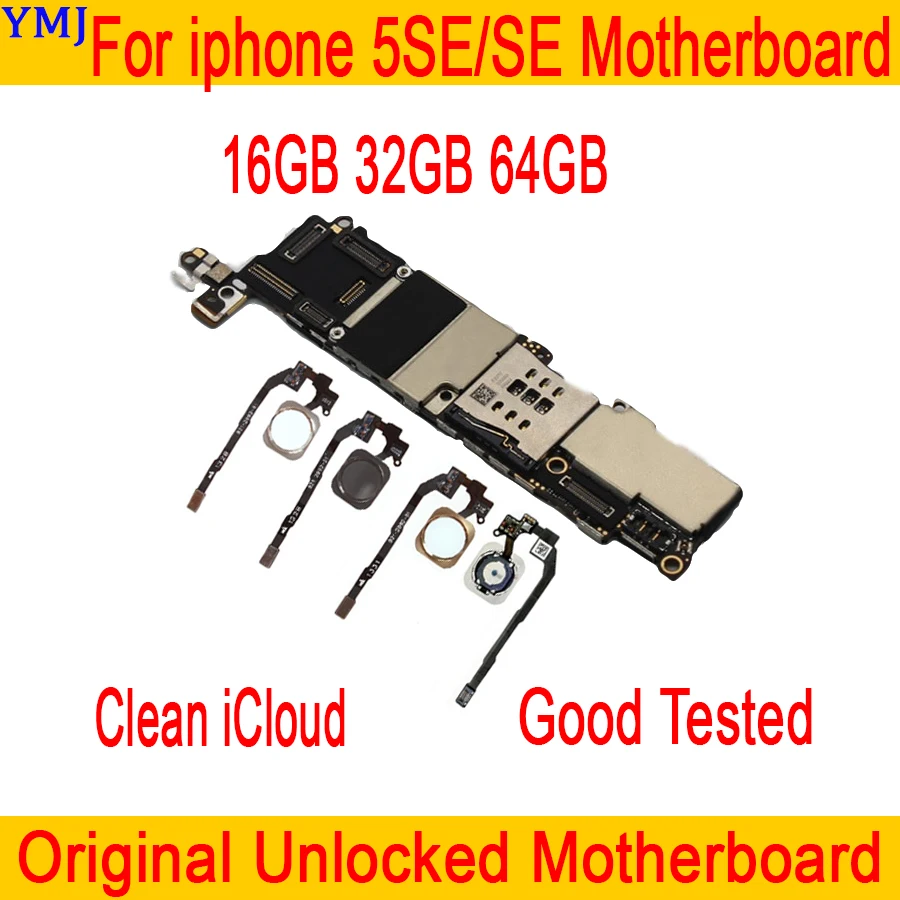 Материнская плата для iphone 5SE SE с бесплатным iCloud 16 ГБ 32 64 | Мобильные телефоны и