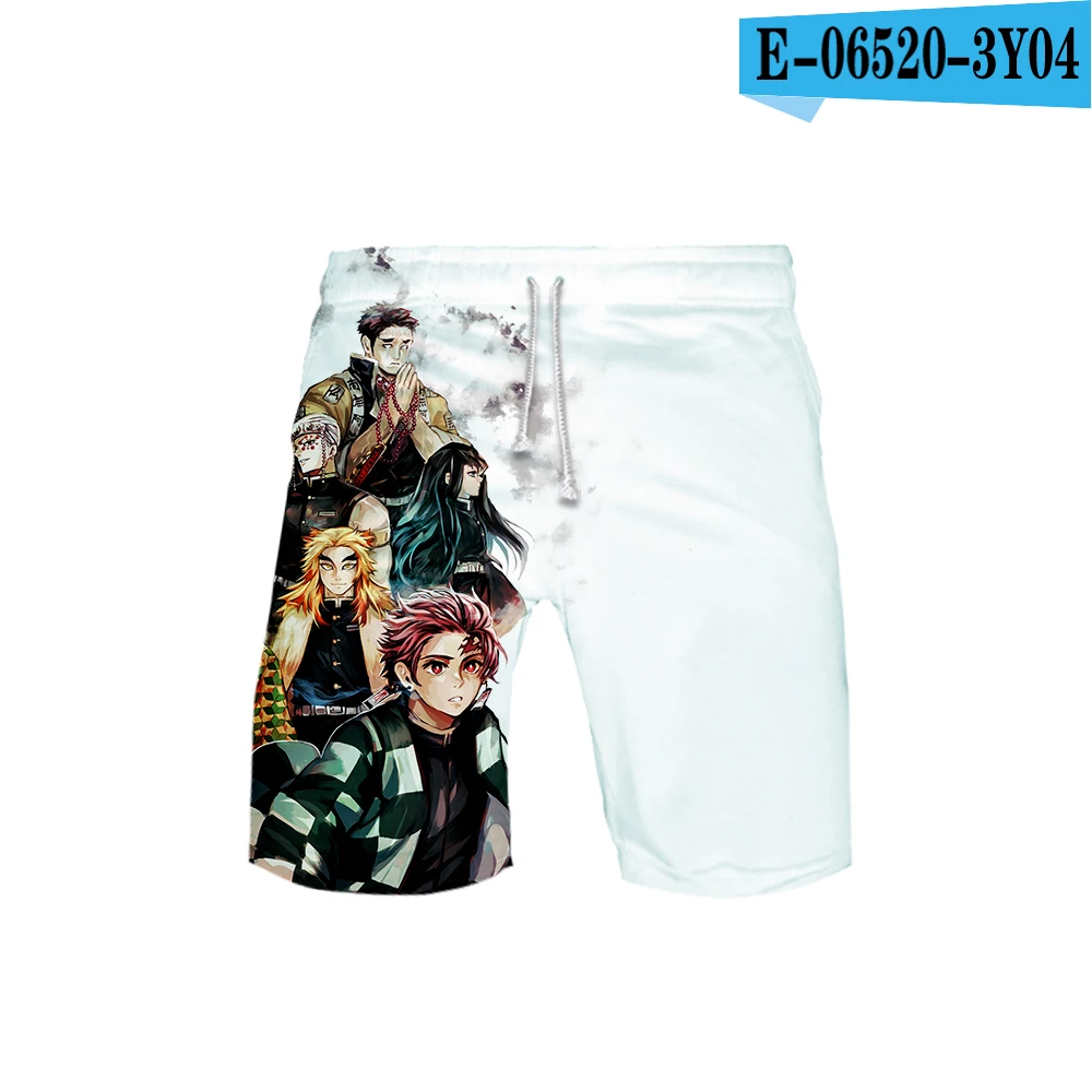 Anime Demon Slayer: Kimetsu no Yaiba Kamado Tanjirou 3D print summer men fashion trend shorts popular casual summer shorts - Цвет: 3Y04