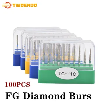 

Dental High Speed Handpiece FG Diamond burs 100pcs Polishing Smoothing Teeth Polishers