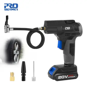 

20V Tyre Inflator Portable Compressor Digital Car Tyre Pump Rechargable 150PSI Handheld Car Tire Air Inflator By PROSTORMER
