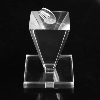 

Acrylic Ring Display Stand Holder Jewelry Storage Rack Store Showcase Organizer 40JF